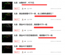<strong>头狼：昨晚黄金公然仍是到4570下方了</strong>